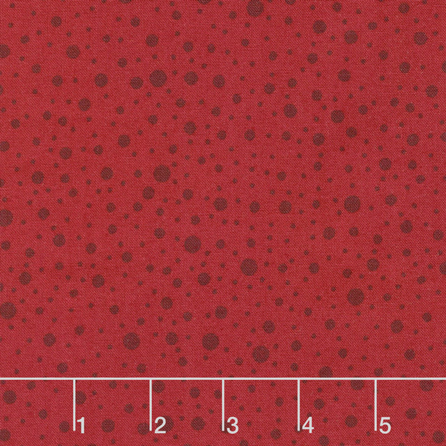 Wilmington Essentials - Red Carpet Dotty Dots Red on Red Yardage