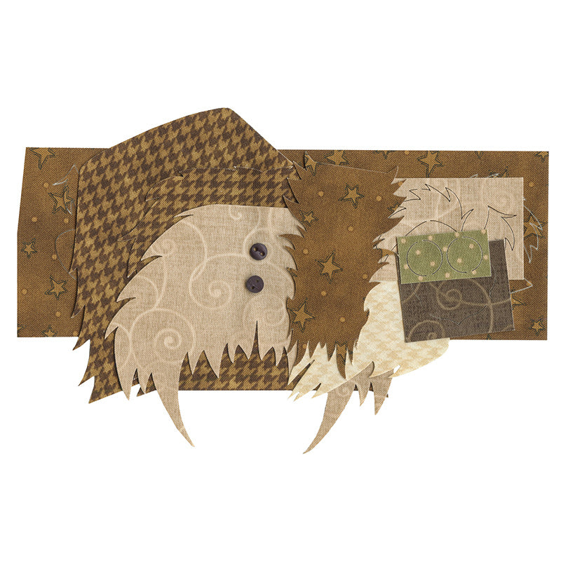 Wire Haired Dachshund Brown Precut Fused Appliqué Pack Alternative View #1