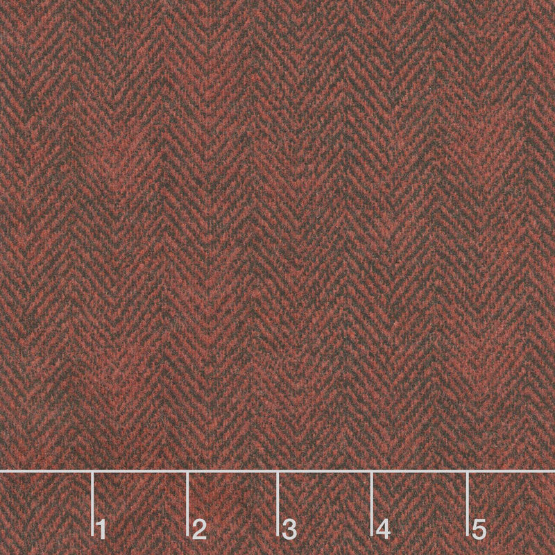 Woolies Flannel - Herringbone Red Yardage Primary Image