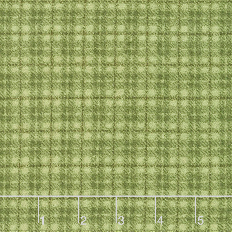 Woolies Flannel - Plaid Green Yardage