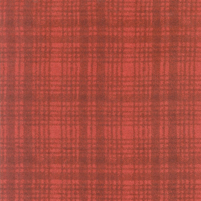 Woolies Flannel - Windowpane Dark Red Yardage Primary Image