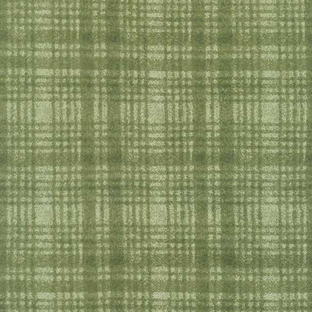Woolies Flannel - Windowpane Green Yardage
