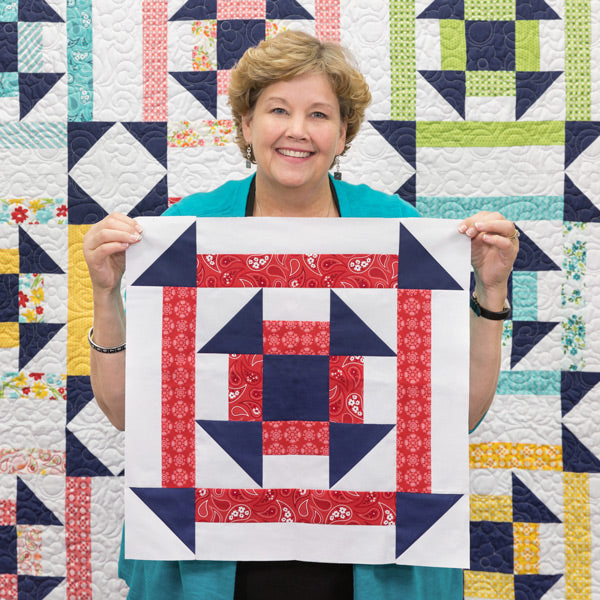 Double Churn Dash Quilt