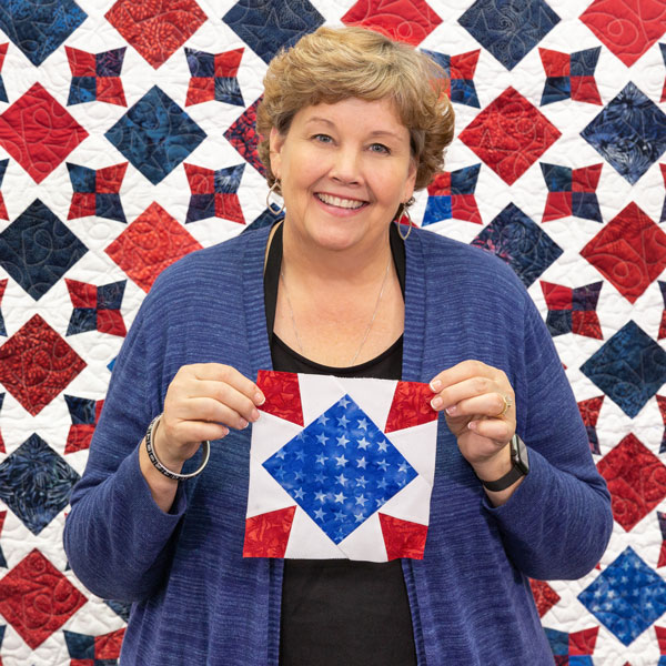 Periwinkle on Point Quilt