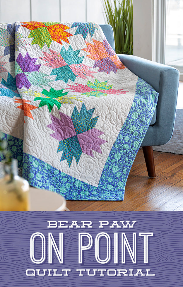 Bear Paw on Point Quilt Tutorial with Jenny Doan