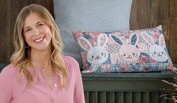 Bunny Patch Pillow