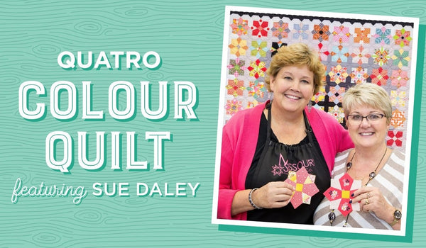 Quatro Colour Quilt using English Paper Piecing