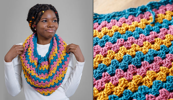 A Colorful Crochet Skirt/Cowl with Ashlee Elle and Sara Delaney