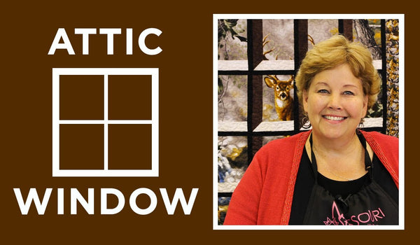 Attic Windows Quilt with a Panel