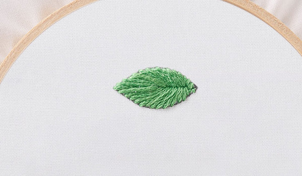 Embroidery 101:  How to Embroider a Leaf Stitch