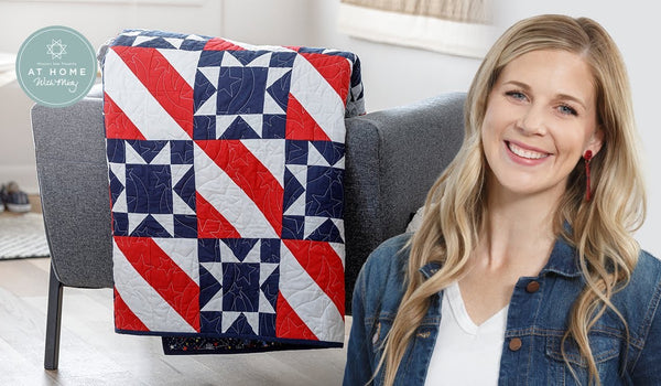 Make a Sawtooth Stars and Stripes quilt with Misty Doan on At Home With Misty (Video Tutorial)