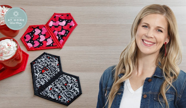 Make a "Heart Mug Rug" with Misty Doan on At Home With Misty (Video Tutorial)