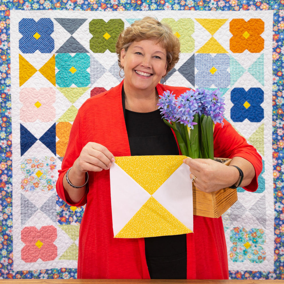 Flower Glass Quilt Tutorial