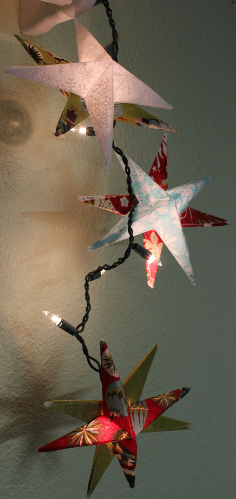 No-Sew Fabric Christmas Stars Tutorial