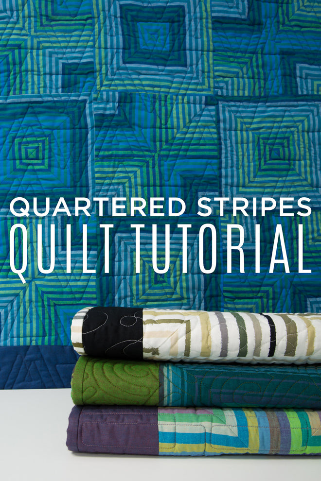 New Friday Tutorial: The Quartered Stripes Quilt