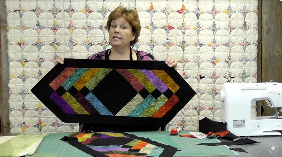 Binding Tool Table Runner Tutorial: Jenny Doan's Scrap-Busting Diamond Runner