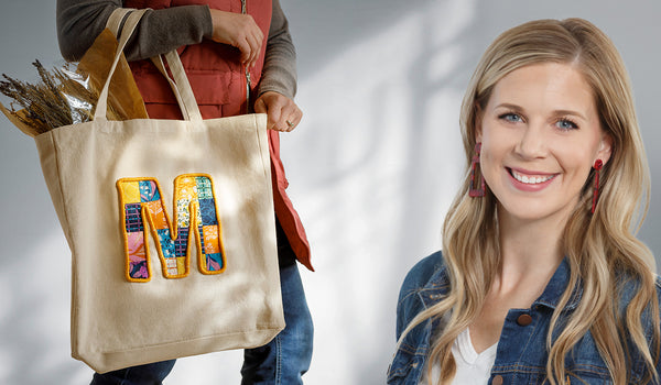 Scrappy Monogram Tote