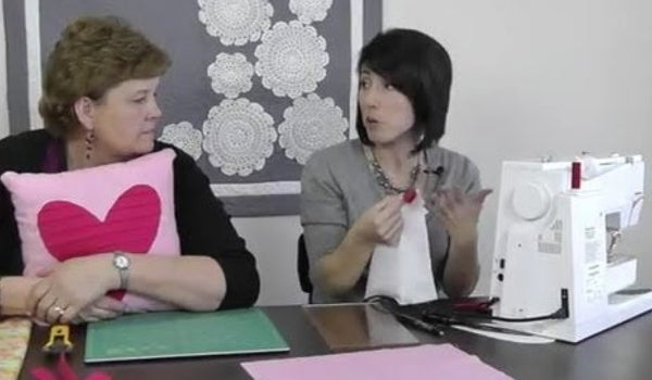 Reverse Applique Pleated Heart Pillow Tutorial