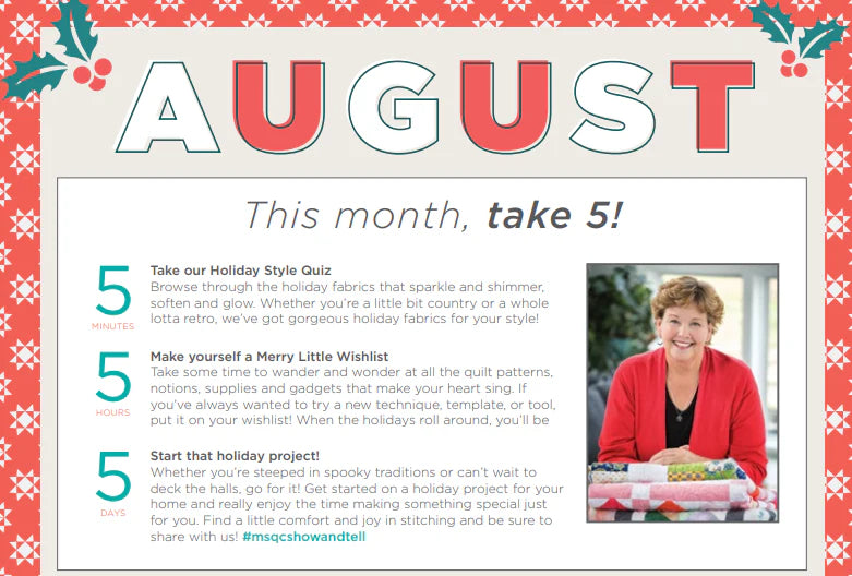 Free August Quilt Planner Download