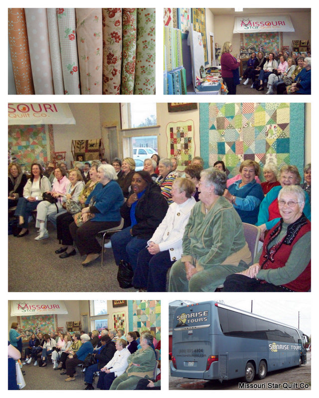 Our First Bus Tour Group in Quilt Town