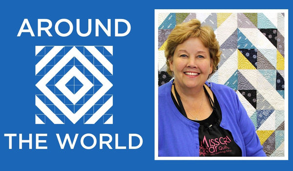 Half Square Triangles Around the World Quilt