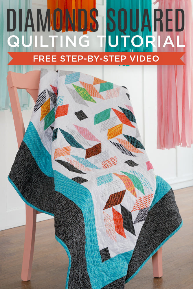 New Friday Tutorial and Fabric Feature: Diamonds Squared Quilt featuring Uppercase Fabric!