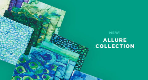 Browse the Allure fabric collection in yardage, quilt panels, and precuts while supplies last.