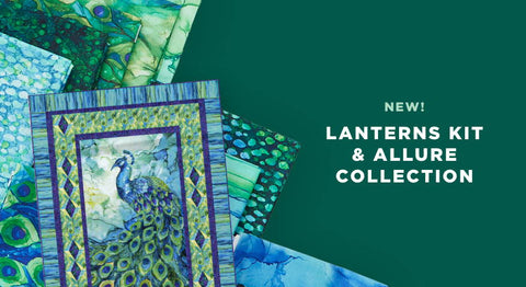 Shop fabric by the yard and precuts from the Allure fabric collection, or treat yourself to the Lanterns Quilt Kit!