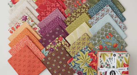 A fat quarter bundle of floral motifs with an antique vibe.