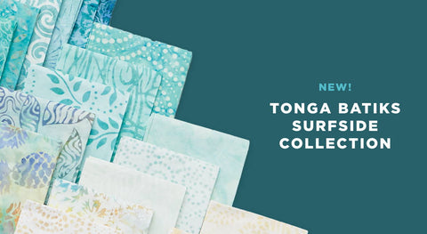 Shop precuts & yardage in the Tonga Batiks surfside fabric collection while supplies last.