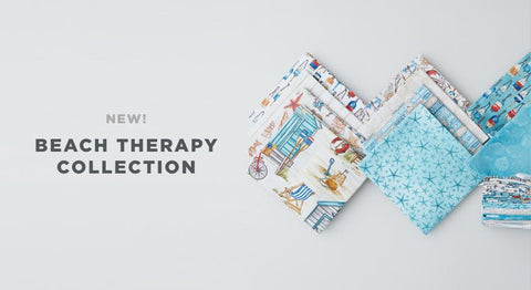 Shop the beach therapy fabric collection by Deborah Edwards for Northcott Fabrics right here.