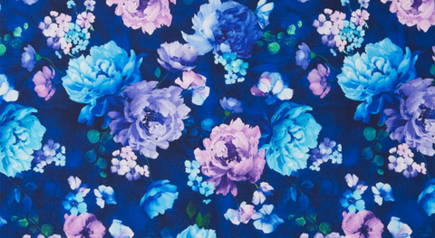 a striking floral fabric print from the Bellagio collection by Chong-a Hwang.