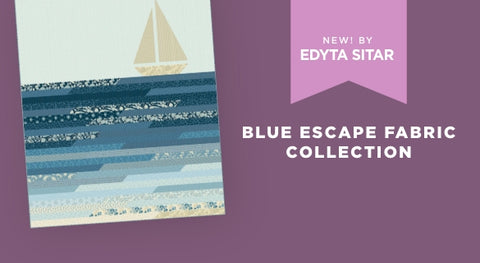 Blue Escape Fabric Collection by Edyta Sitar for Andover Fabrics