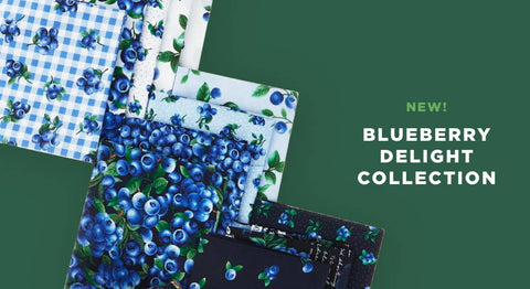 Shop the blueberry delight fabric collection while supplies last!