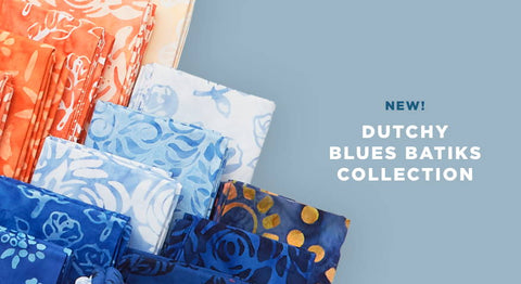 Shop the Island Batiks Dutchy Blues fabric collection while supplies last.