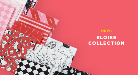Shop whimsical prints from the Eloise fabric collection.