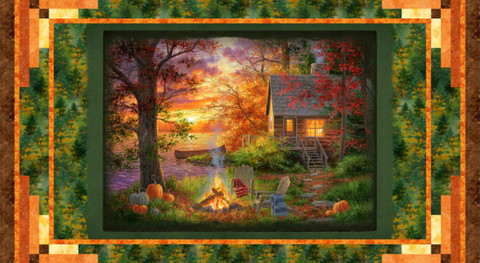 The Sunset Serenity quilted wall hanging, designed by Cyndi Hershey.