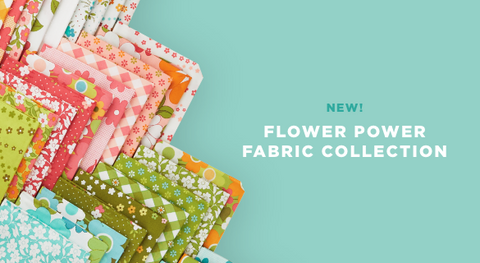 browse the flower power fabric collection by  Maureen McCormick for Moda Fabrics here.