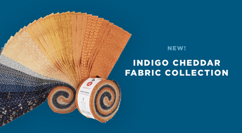 indigo cheddar fabric collection from andover