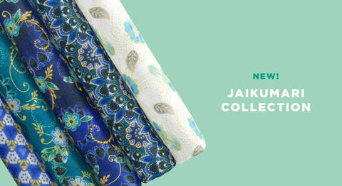 Shop the Jaikumari Fabric Collection in yardage and precuts while supplies last!