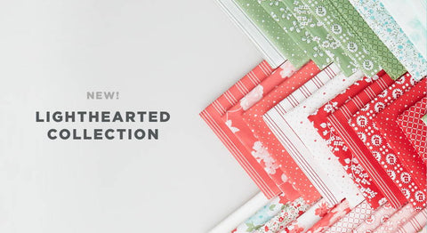 Browse the lighthearted fabric collection in precuts and yardage right here.