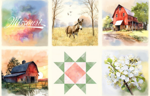 Shop the Missouri Shop Hop 2024 Fabric Collection while supplies last.