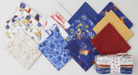a fat quarter bundle of fabrics from the Morning Serenade Fabric Collection