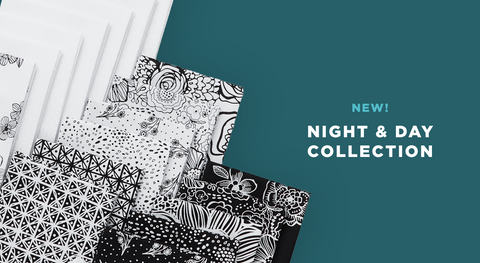 Shop the Night &amp; Day fabric collection in precuts &amp; yardage while supplies last.