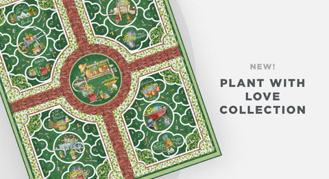 Shop the plant with love fabric collection here.