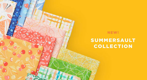 Shop the Summersault fabric collection in precuts and yardage while supplies last.