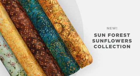 Browse the Artisan Batiks Sun Forest Sunflowers Fabric Collection by Lunn Studios here.