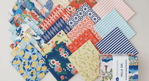 Fat quarter bundle of prints with an Italian theme.