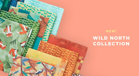 Shop precuts and yardage from the Wild North fabric collection while supplies last.