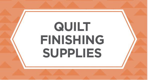 Browse quilt finishing supplies such as quilt labels, quilt hangers, binding tools, and bias.